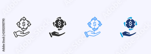 Contain Icon Set Color Multiple Style Collection Illustration