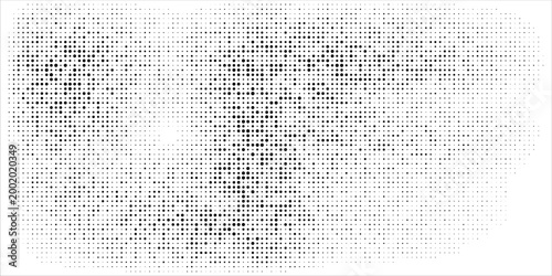 Abstract black halftone dot pattern with irregular organic shapes on white background. Vektor ini cocok untuk web, presentasi, iklan, teknologi, sport dan lain-lain