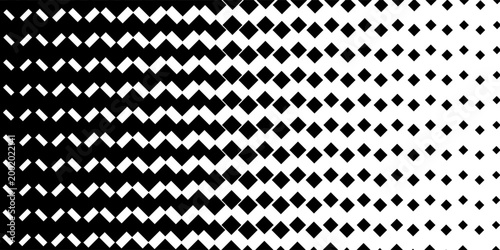 Abstract black and white halftone diamond pattern with gradient transition effect. Vektor ini cocok untuk web, presentasi, iklan, teknologi, sport dan lain-lain