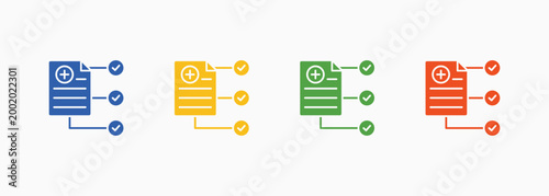 Protocol Icon Set Color Multiple Style Collection Illustration