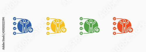 Trial Icon Set Color Multiple Style Collection Illustration