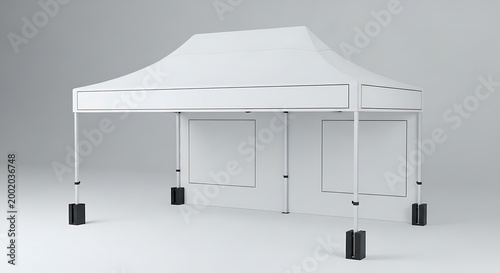White outdoor canopy tent with a clean, modern design for events and gatherings.