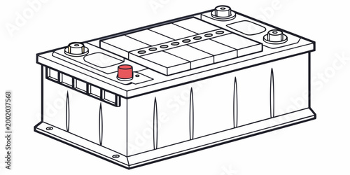 Foto Automotive car battery with power source energy storage electrical component car