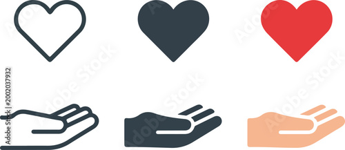 Human ear anatomy and hearing aid icon set in outline solid and blue color styles for audiology medical clinic and deaf community accessibility design flat vector