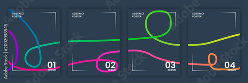 Dynamic data visualization a series of four smartphone screens displaying colorful line graphs and numerical data