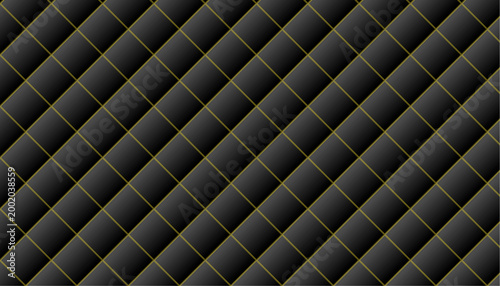 Dark olive green diamond quilted texture a seamless pattern for backgrounds and textile designs