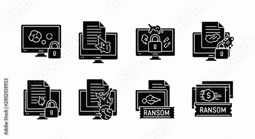 Digital threats computer viruses, data locks, and ransom demands