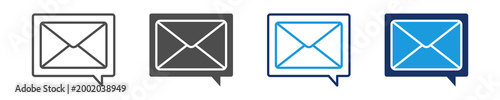 message icon set with multi concept