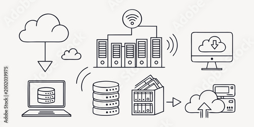 Cloud computing and data storage server