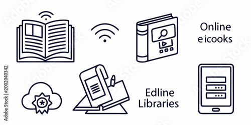 Online ebooks and digital library reading