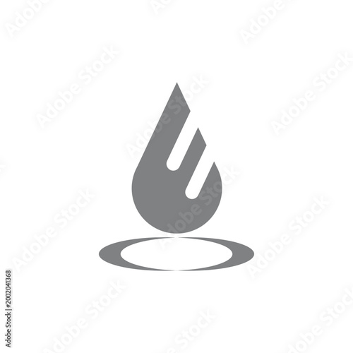Water drop shape. Blue water drops set. Water or oil drop. Flat style Isolated on white background - stock vector.