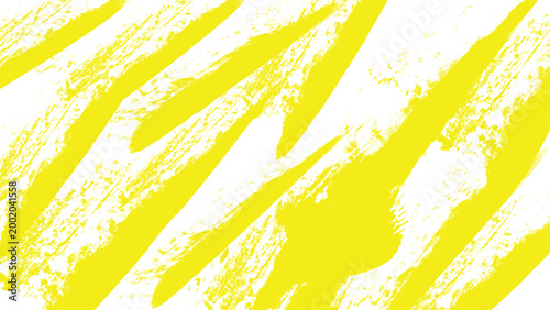 Yellow brushstroke pattern on white background abstract paint texture high quality