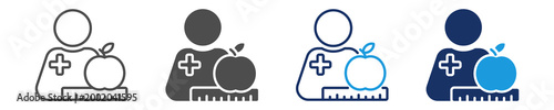 dietitian icon set with multi concept