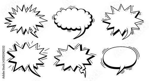 Comic speech bubbles collection