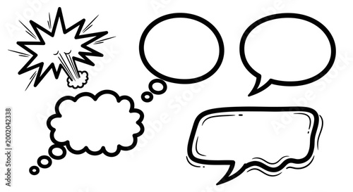 Comic speech bubbles collection