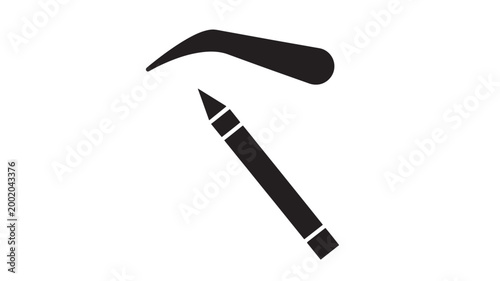 Knife tactical combat with double-edged blade icon on white background for security and defense concepts