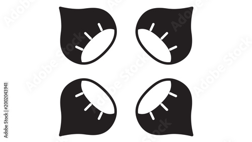 Knife icons tactical combat with double-edged blade, white emblem on black shield sign set featuring danger symbol, defense theme, fighting with