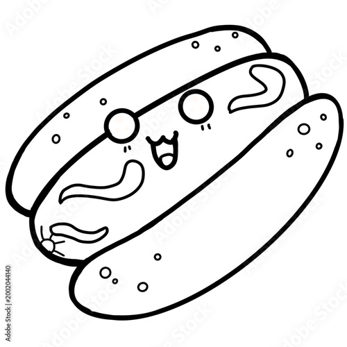Clear cheek hot dog
