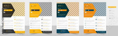 Construction Flyer Template (A4 Size) , Professional Flyer Design Set , Modern Home Repair & Renovation Services , Complete House Renovation Solutions.