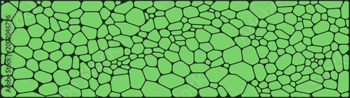Modern abstract green organic cellular pattern, Reptile skin or crocodile squama, snake scale pattern, Structure of plant cells or classic stonework, landscape design or biotechnology