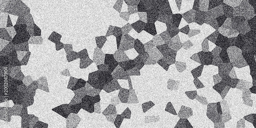 Textured monochrome abstract background with a tessellated pattern of irregular polygons and a fine grainy overlay, ideal for digital art and graphic design projects