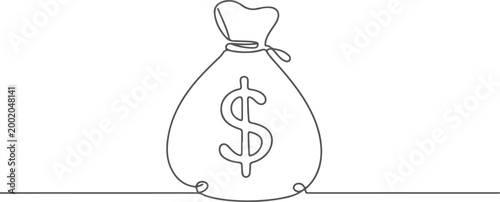 Black and white line of a piggy bank with coins inside savings money finance