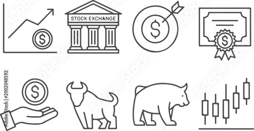 Black and white representing money, stock exchange, finance, and business concepts dollar sign currency