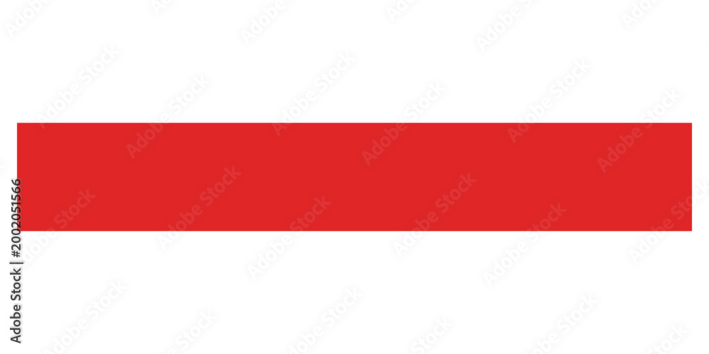 Obraz premium Solid red rectangle on white background, color
