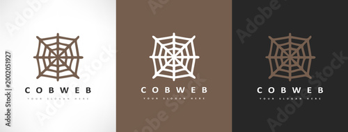 Сobweb spider logo vector design