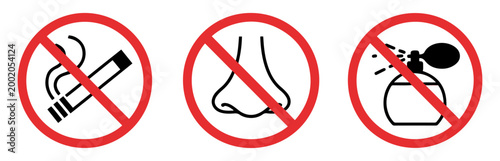 odor control anti smell icon set