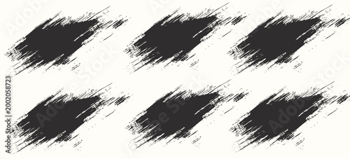 Photography Splash set of splatter vector black brush stroke grunge banner