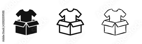 Clothing Donation and Apparel Delivery Box Icon