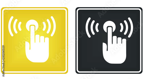 Please ring sign. vector illustration