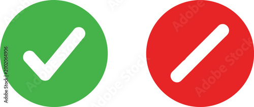 Check and cross marks Vector