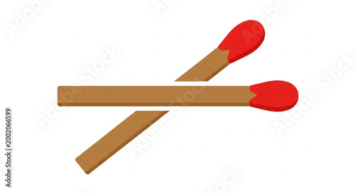 Broken matchsticks forming a not equal sign.
