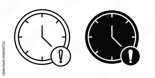 Bild auf Leinwand Delay icon simple illustration set. Black and white icons