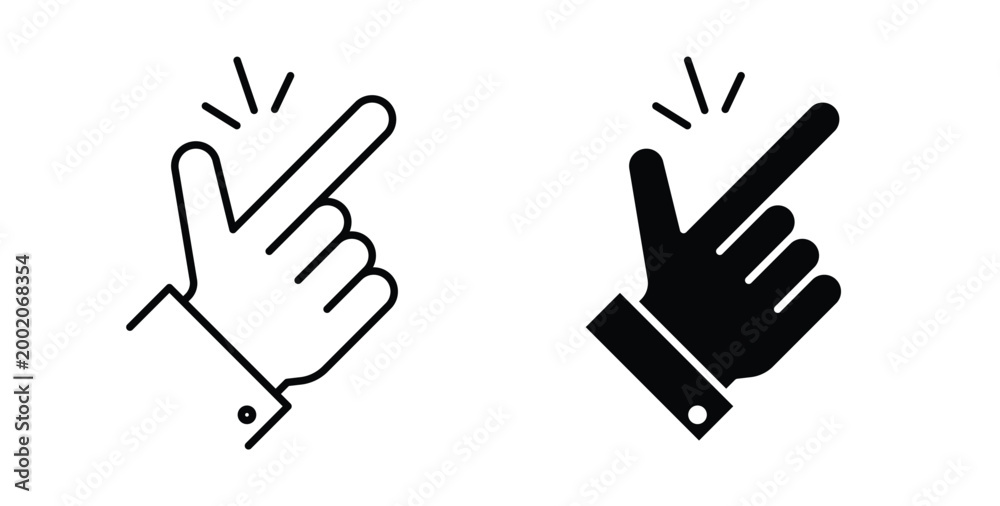 Obraz premium Easy to use icon simple illustration set. Black and white icons