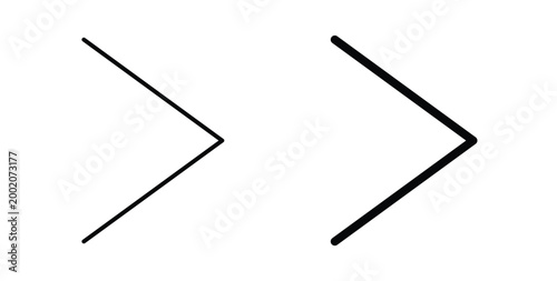 Foto Is greater than icon simple illustration set