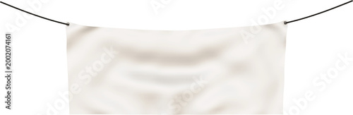 Blank Banner Hanging on a String