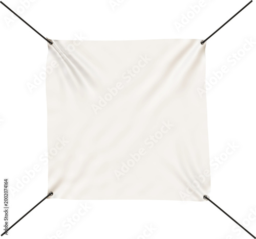 Blank White Banner Hanging