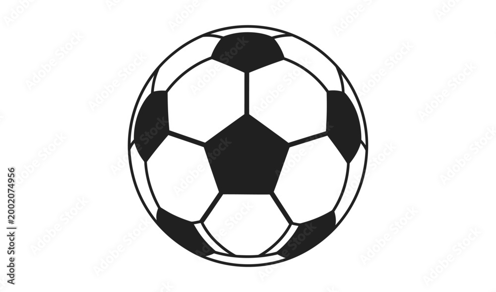 Fototapeta premium Black and white soccer ball