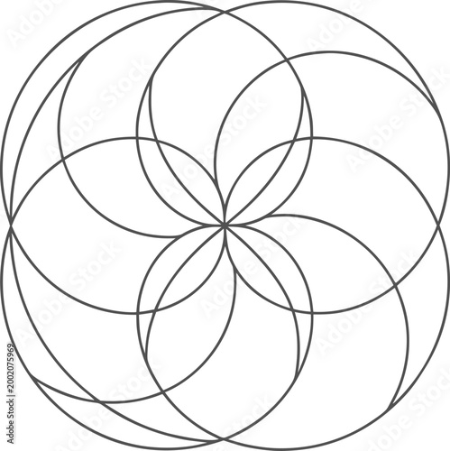 Fotografie Geometric patterns, sacred geometry, circle designs, abstract art
