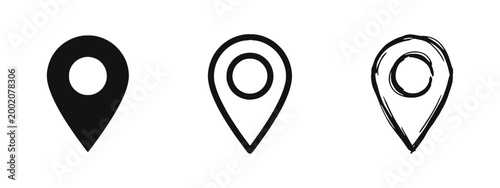 Konstfotografi Map Location Pin and Pointer Navigation Icon Set