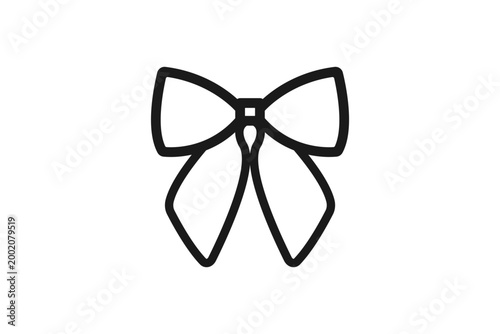 シンプルな線画リボンアイコン