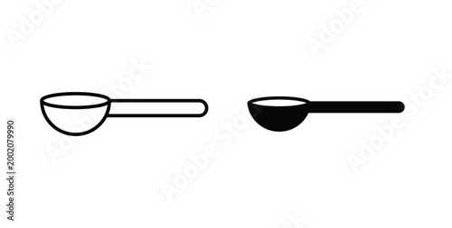 Scoop icon simple illustration set. Black and white icons