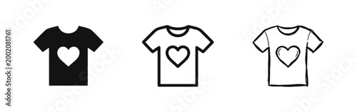 T-shirt with Heart Icons for Charity Love and Fashion Merchandise