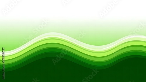 Green Wave Abstract Gradient Background Design