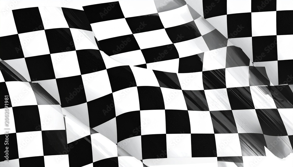 Obraz premium Overlapping Checkered Racing Flags