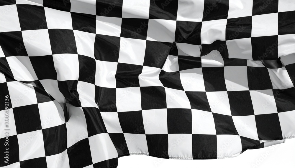 Obraz premium Folded Checkered Racing Flag