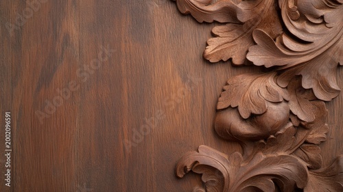 Ornate wood carving texture for interior design and decorative art inspiration